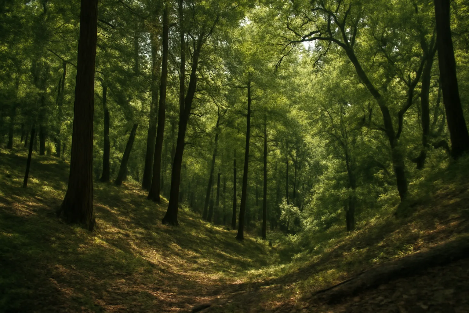 Douglas-fir and oak woodland in Santa Cruz Mountains near Palo Alto California