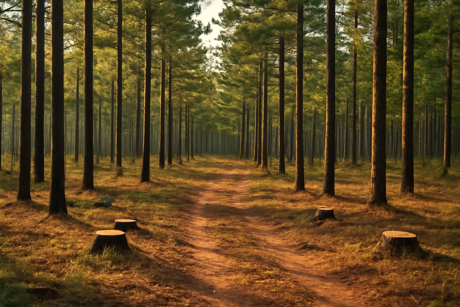 Thinned East Texas pine woodlot showing selective timber management for tax use valuation